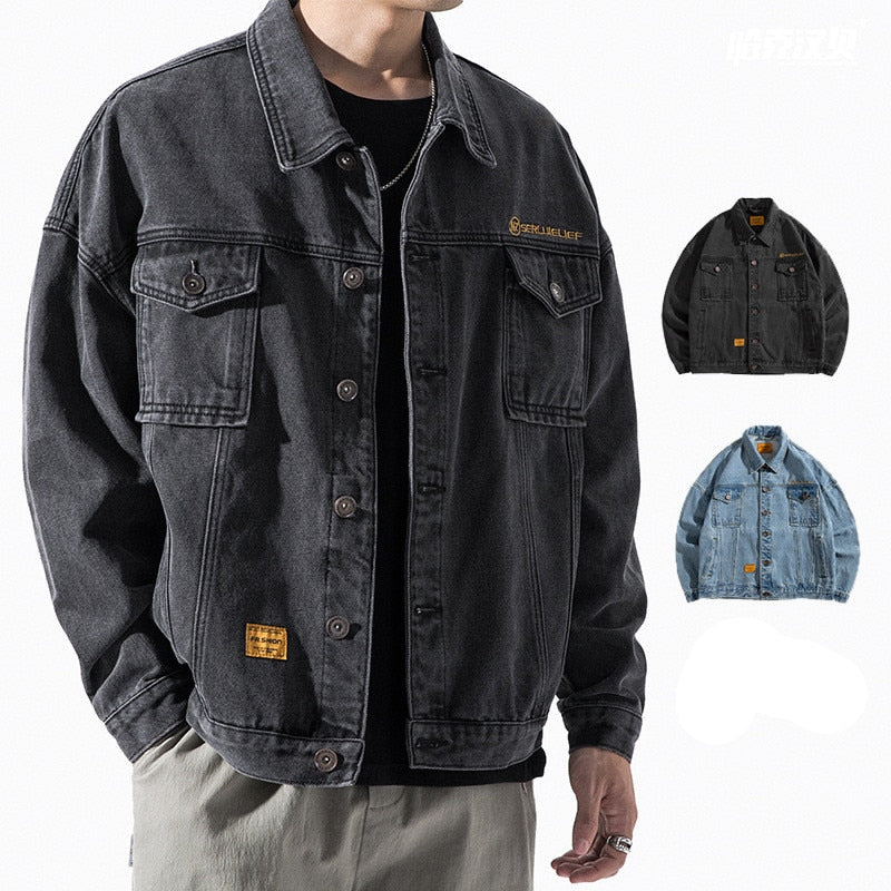 Veste Vintage Homme Oversize en Jean Abordable