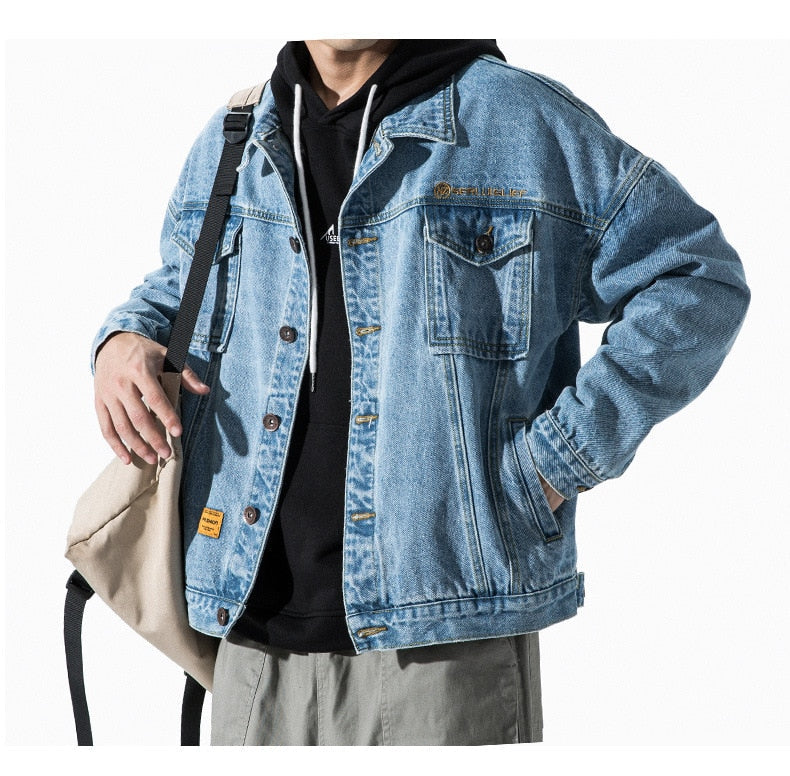 Veste Vintage Homme Oversize en Jean Abordable