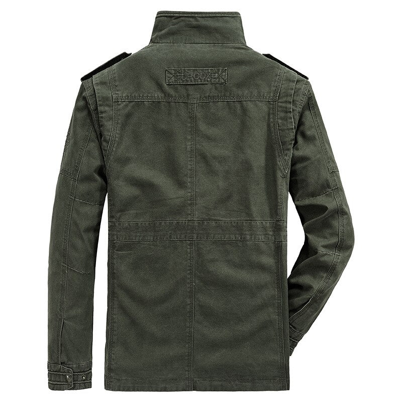 Veste Vintage Homme Style Militaire en Coton