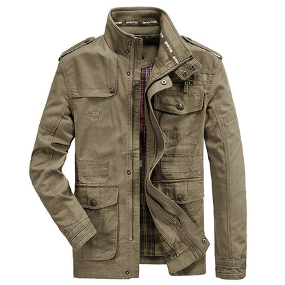 Veste Vintage Homme Style Militaire en Coton