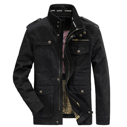 Veste Vintage Homme Style Militaire en Coton