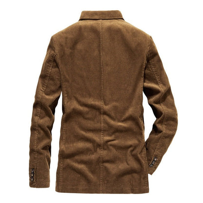 Veste Vintage Marron Élégante en Velours pour Homme