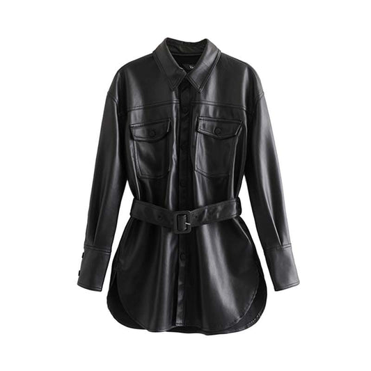 Veste Vintage Noir Cuir