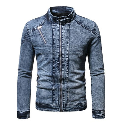 Veste Vintage en Denim Noir pour Homme