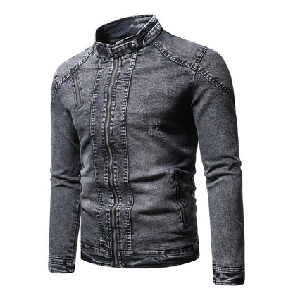 Veste Vintage en Denim Noir pour Homme