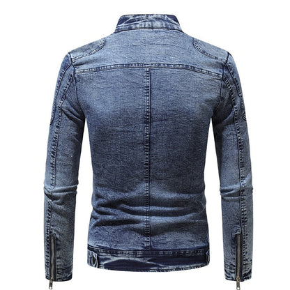 Veste Vintage en Denim Noir pour Homme