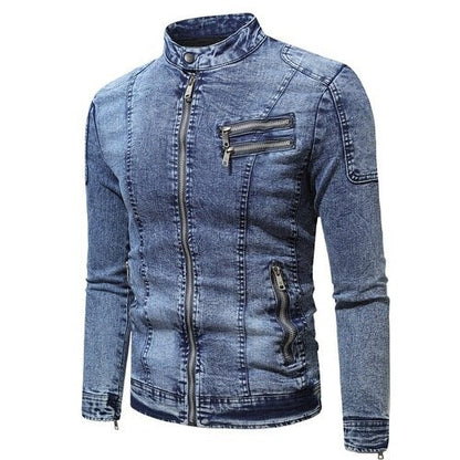 Veste Vintage en Denim Noir pour Homme