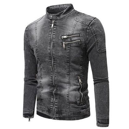 Veste Vintage en Denim Noir pour Homme