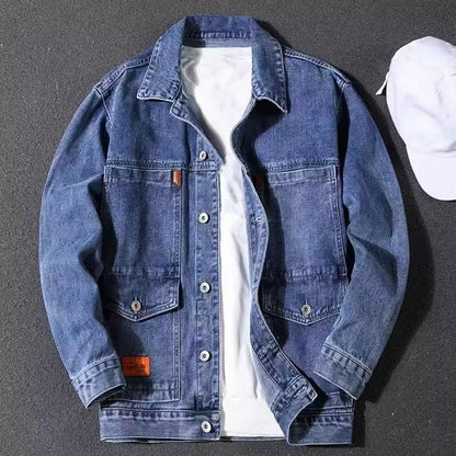 Veste en Jean Vintage pour Homme – Élégance Décontractée et Confort Durable