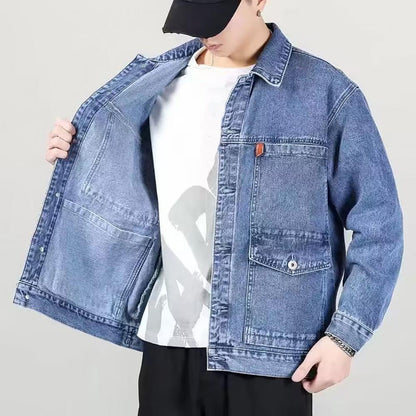 Veste en Jean Vintage pour Homme – Élégance Décontractée et Confort Durable