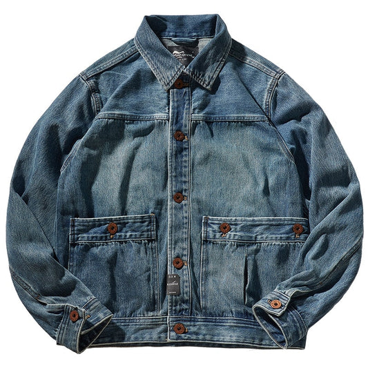 Veste en Denim Vintage Homme élégance et confort