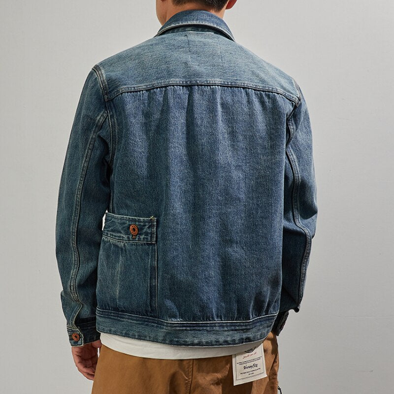 Veste en Denim Vintage Homme élégance et confort