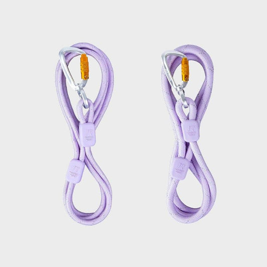 Reflective leaving in ecological rope for dogs - Mauve Lavender (available in 2 widths)