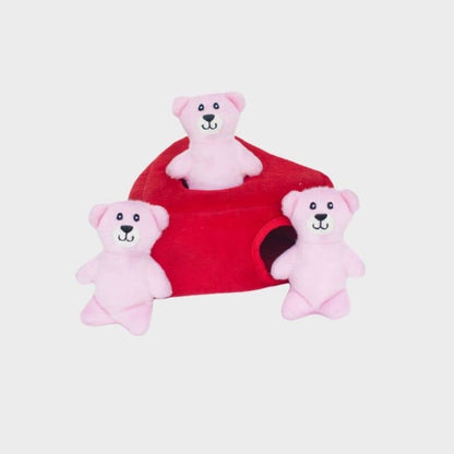 Interactive dog occupation toy - Heart plush with pooh pouic pouic (zippypaws)