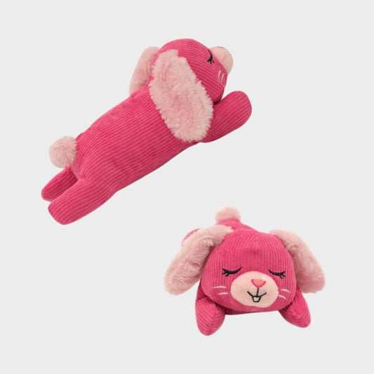 Silent Dog -Rabbit Plush med Shhhqueaker Zippypaws